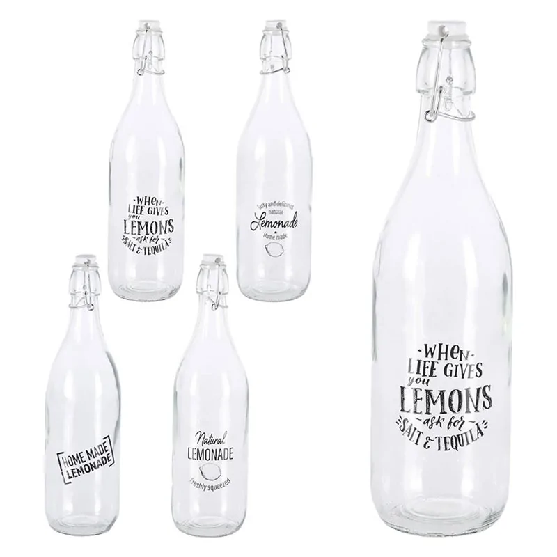 BOTTIGLIA IN VETRO 'DECORATA'