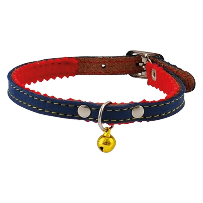 COLLARE PER GATTO CUOIO FODERATO