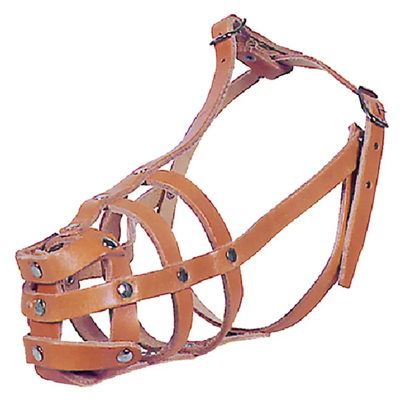 MUSERUOLA PER CANE IN CUOIO