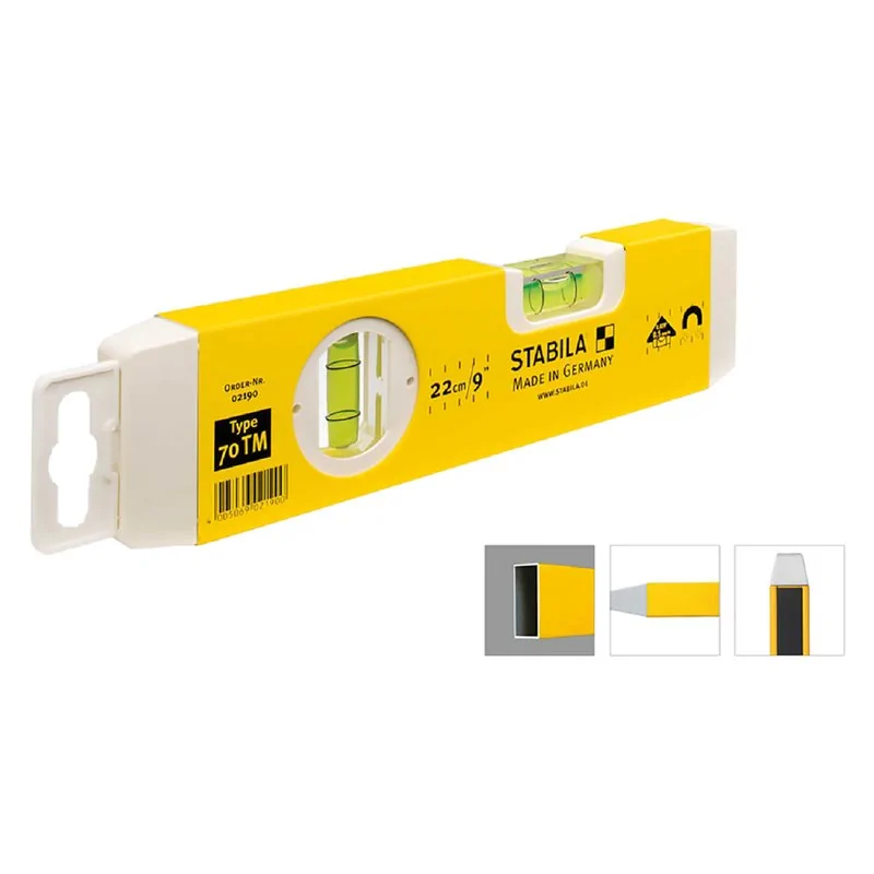 LIVELLA A DUE FIALE TASCABILE MAGNETICA '70 TM' STABILA