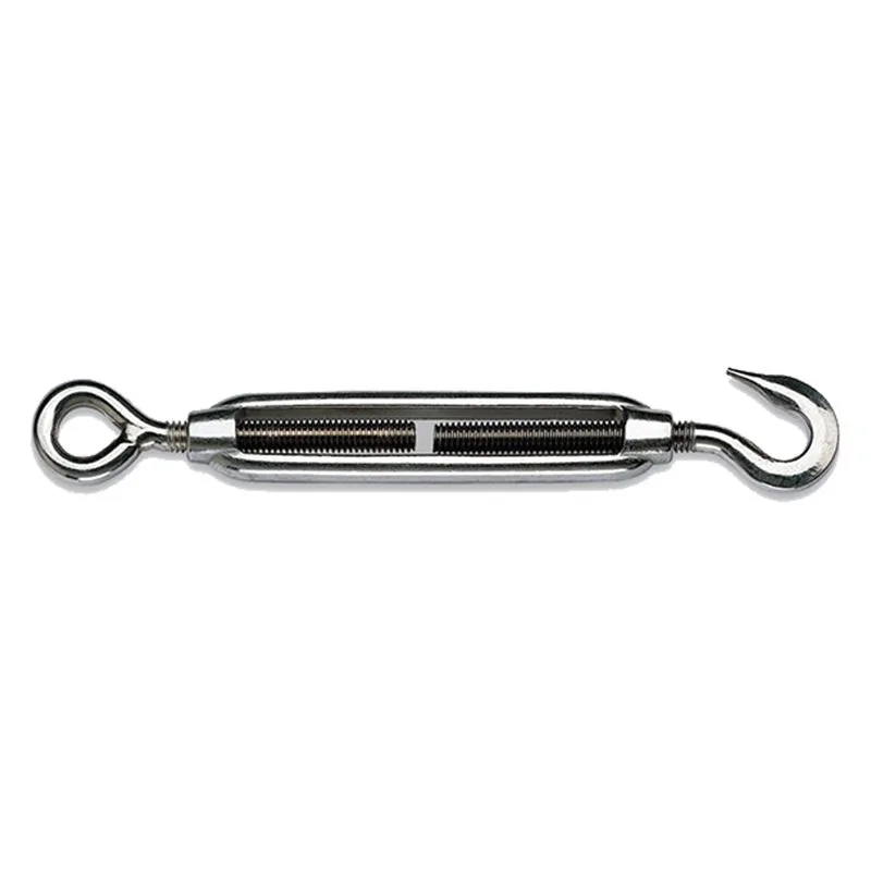 TENDITORE AD OCCHIO E GANCIO ACCIAIO INOX CERTIFICATO