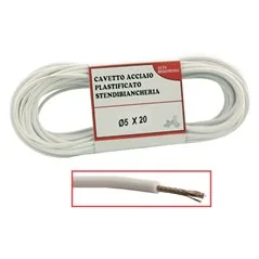 CAVETTO STENDIBIANCHERIA BIANCO L Ø5