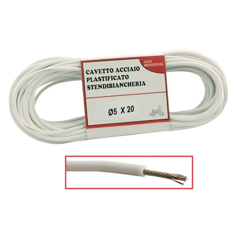 CAVETTO STENDIBIANCHERIA BIANCO L Ø5