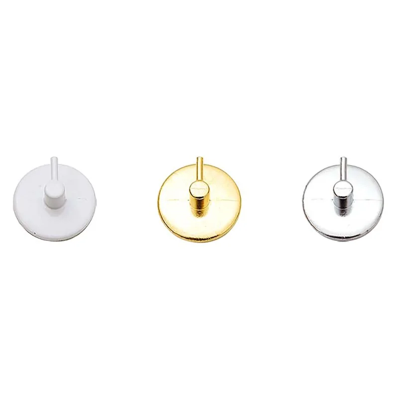 GANCIO ADESIVO TONDO IN METALLO PER BRIS BRIS BLISTER 2 PZ