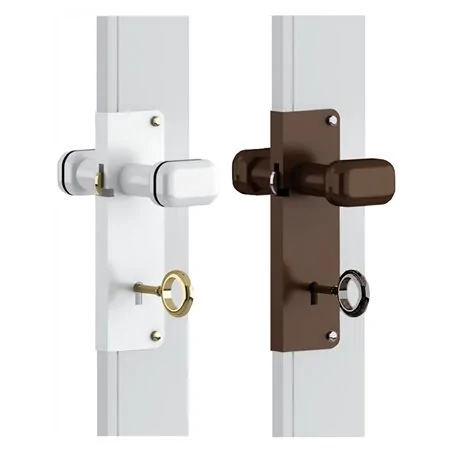 SERRATURA A GANCIO CON POMOLO PER PORTA A SOFFIETTO