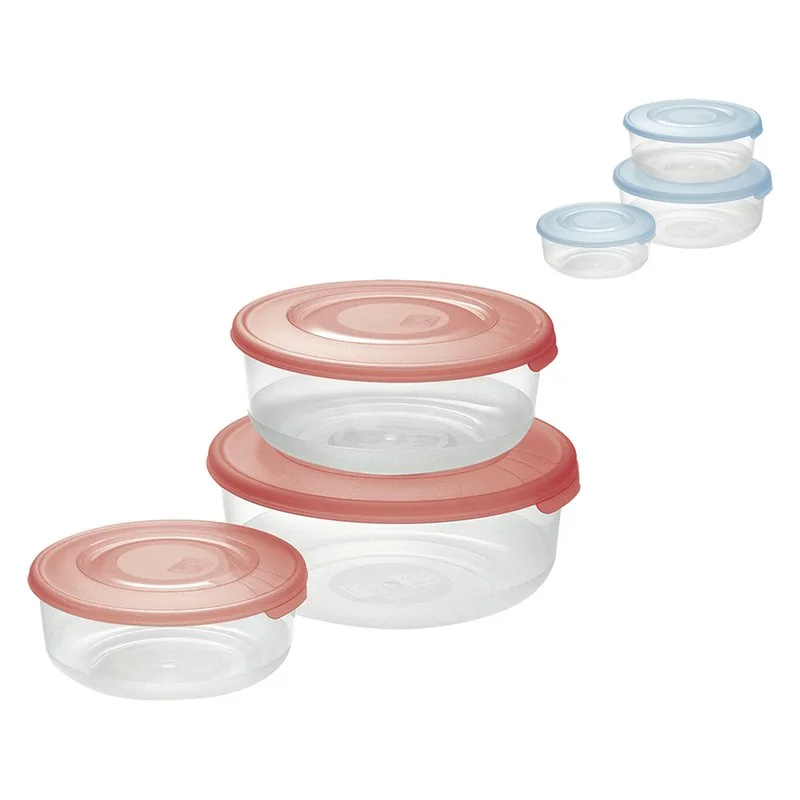 CONTENITORE TONDO IN PLASTICA SET 'FRIGO BOX'