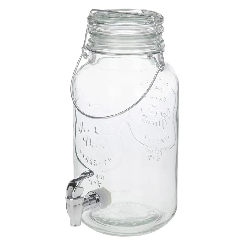 CARAFFA DISPENSER CON TAPPO ERMETICO 4 LT