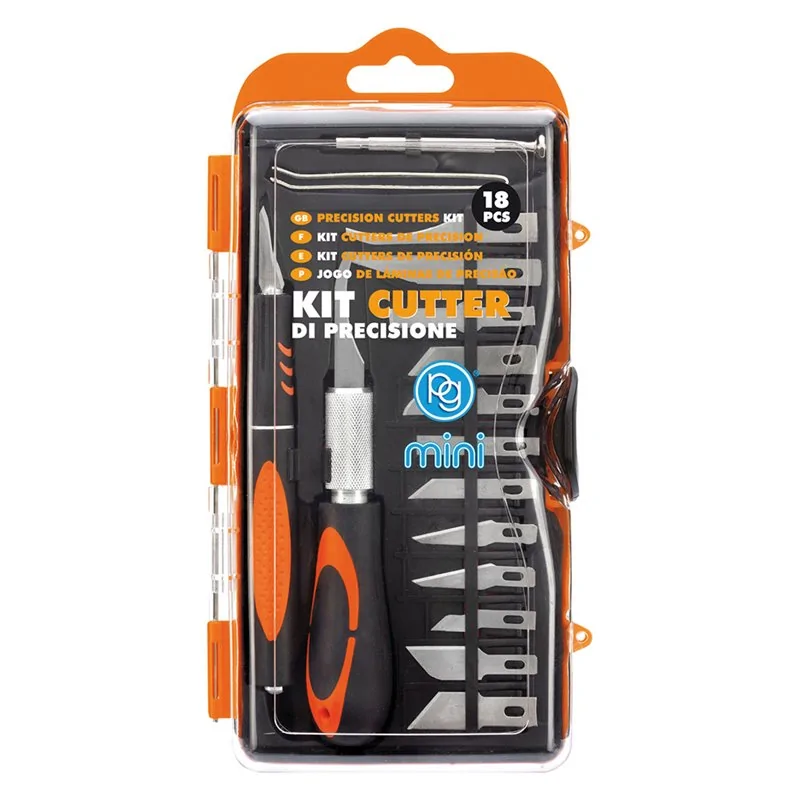 CUTTER DI PRECISIONE IN KIT 18 PEZZI