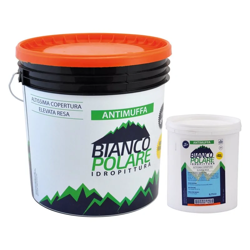 IDROPITTURA SUPERLAVABILE ANTIMUFFA BIANCO POLARE