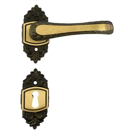 MANIGLIA GIGLIO CON ROSETTA E BOCCHETTA