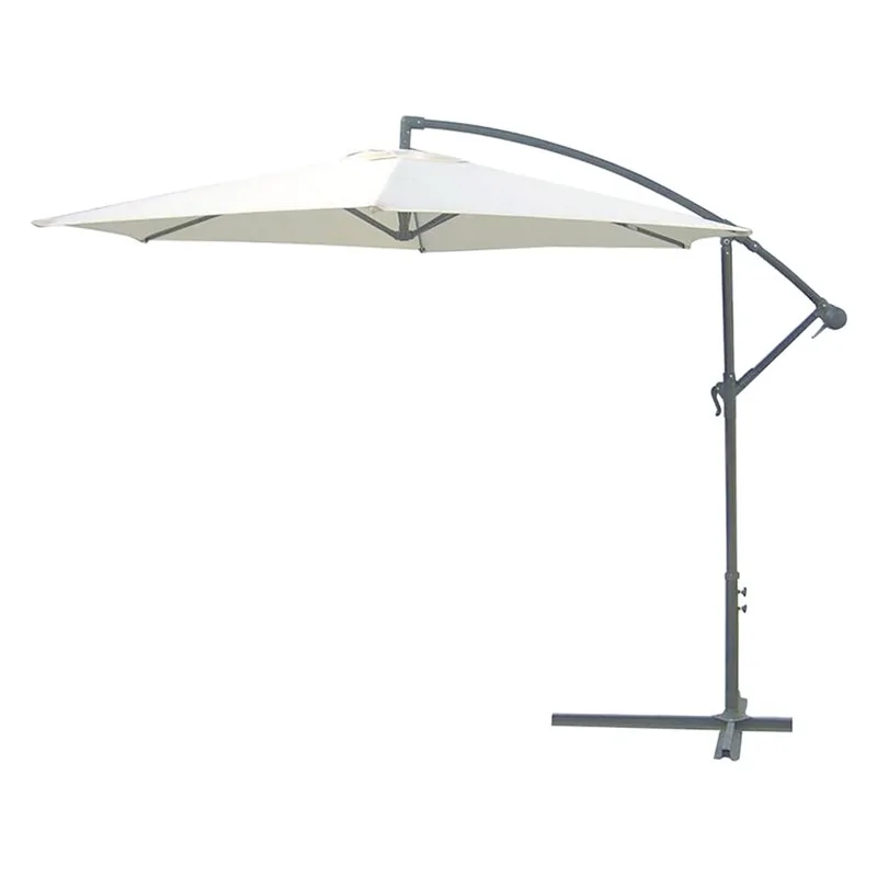 OMBRELLONE TONDO DA GIARDINO DECENTRATO IN ACCIAIO