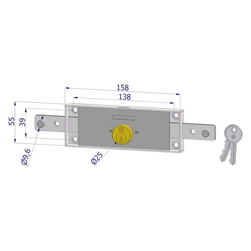 SERRATURA CENTRALE PER SERRANDA '2260' SECUREMME