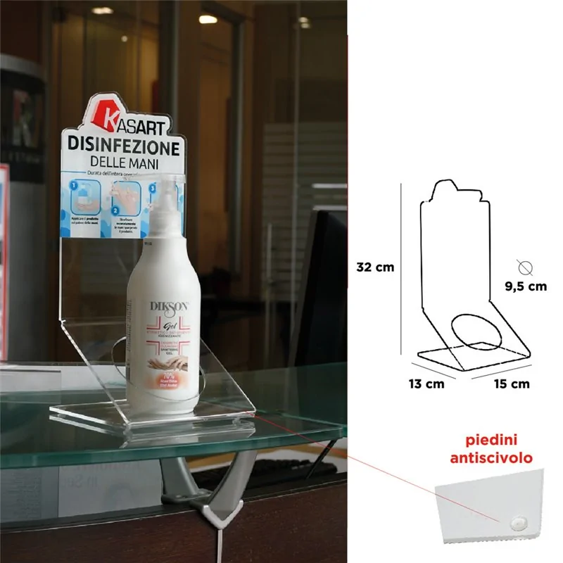 PORTA FLACONE IGIENIZZANTE DA BANCO