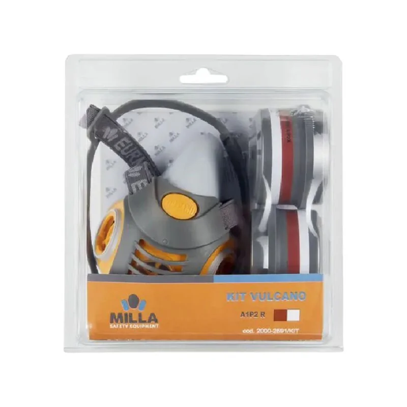 MASCHERA RESPIRATORIA BIFILTRO 'VULCANO' IN KIT