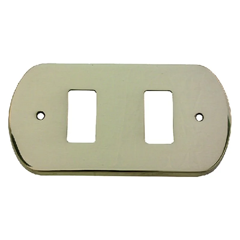 COPRINTERRUTTORE OTTONE LUCIDO AURORA 2 FORO