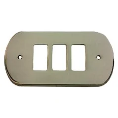 COPRINTERRUTTORE OTTONE LUCIDO AURORA 3 FORO