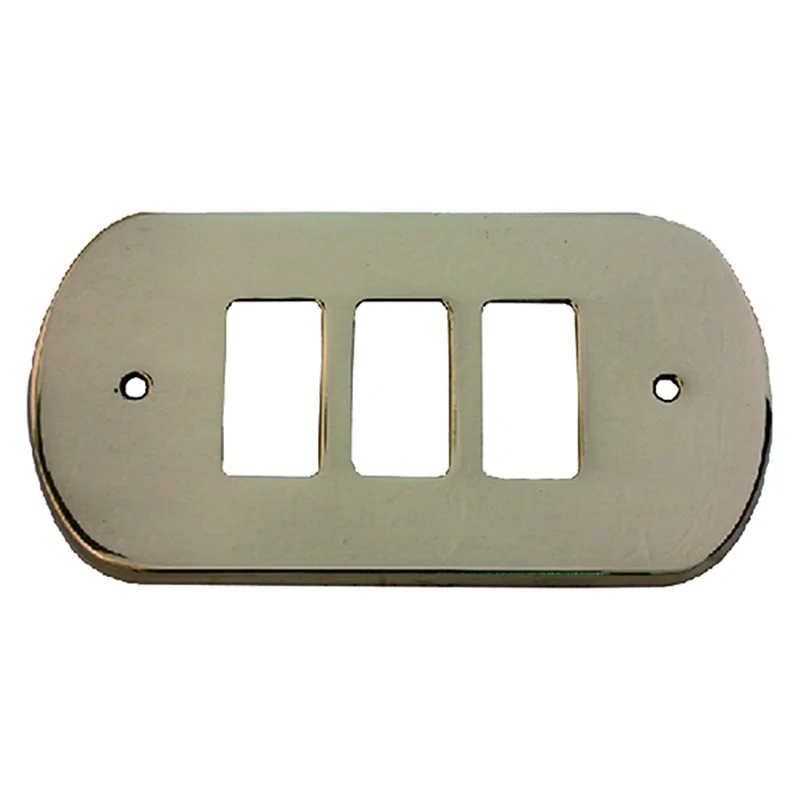 COPRINTERRUTTORE OTTONE LUCIDO AURORA 3 FORO