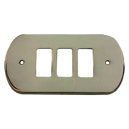 COPRINTERRUTTORE OTTONE LUCIDO AURORA 3 FORO