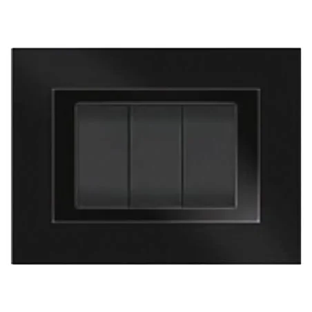 PLACCA COLORE NERO ELITE COMPATIBILE LIVING