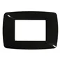 PLACCA COLORE NERO BRIO COMPATIBILE LIVING