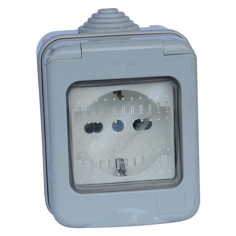 CASSETTA STAGNA PREASSEMBLATA SOLO PRESA / SCHUKO IP55