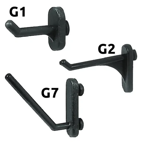 GANCIO IN NYLON PER PANNELLI PORTAUTENSILI G1 IN BLISTER