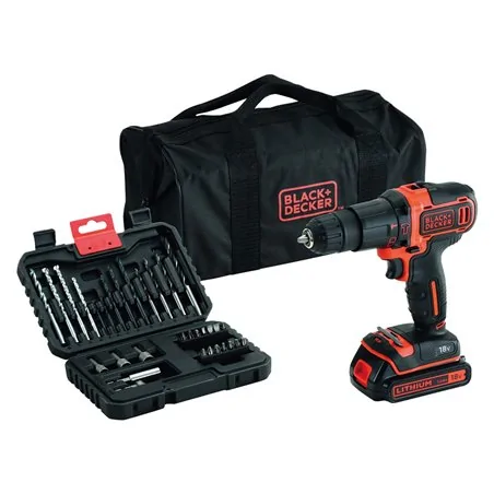TRAPANO AVVITATORE A BATTERIA CON PERCUSSIONE BDCHD18S32-QW 18V BLACK DECKER