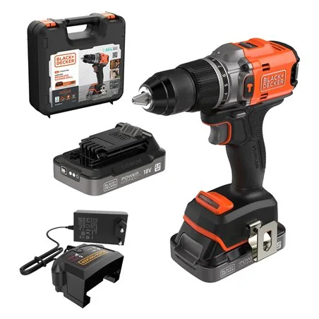 TRAPANO AVVITATORE A BATTERIA CON PERCUSSIONE BLD683D2XK-QW 18V BLACK DECKER