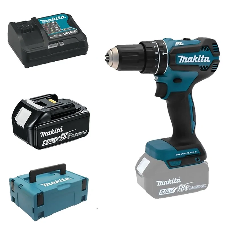 TRAPANO AVVITATORE A BATTERIA CON PERCUSSIONE DHP485RTJ-B 18V MAKITA