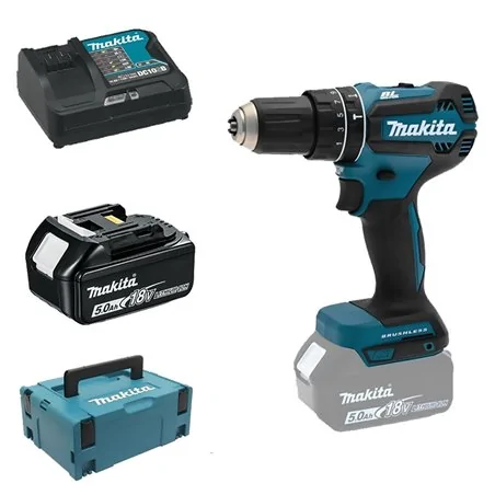 TRAPANO AVVITATORE A BATTERIA CON PERCUSSIONE DHP485RTJ-B 18V MAKITA