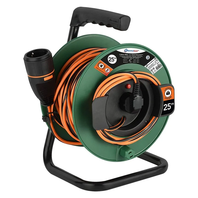 AVVOLGICAVO CON PRESA A MECCANISMO BLOCCO ELECTRALOCK