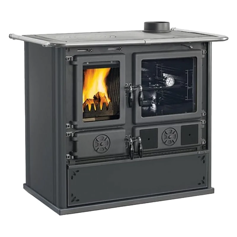 CUCINA A LEGNA 'ROSA XXL 5.0 VST STEEL' NORDICA EXTRAFLAME