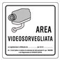 CARTELLO AREA VIDEOSORVEGLIATA IN ALLUMINIO