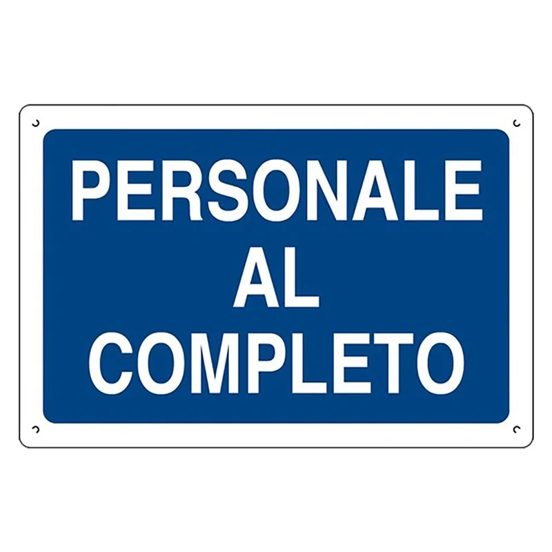 CARTELLO PERSONALE AL COMPLETO IN POLIONDA