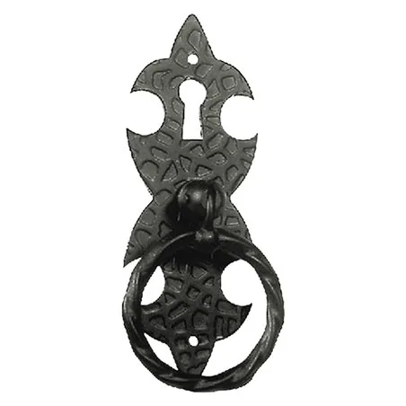 MANIGLIA AD ANELLO CON PIASTRA FORO CHIAVE