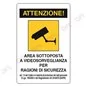 CARTELLO SEGNALETICA IN PLASTICA CM 20X30