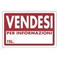 CARTELLO SEGNALETICA IN PLASTICA CM 20X30