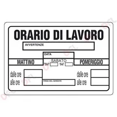 ORARIO DI LAVORO