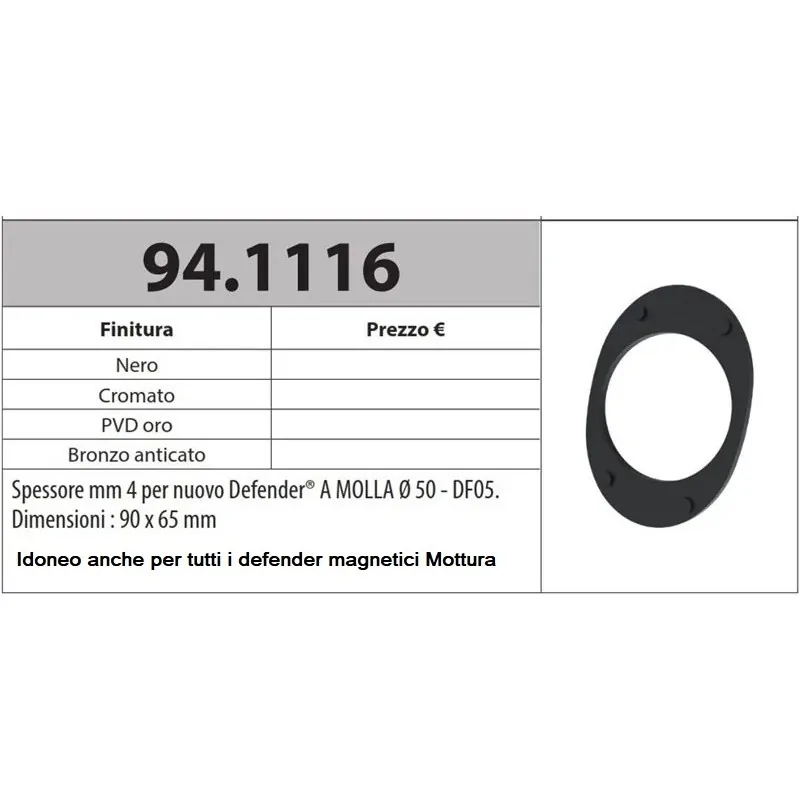 MOTTURA 94.1116 SPESSORE MM 4 PER DEFENDER DF050