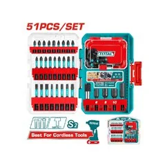 SET 51 PUNTE PER TRAPANO AVVITATORE A PERCUSSIONE TOTAL