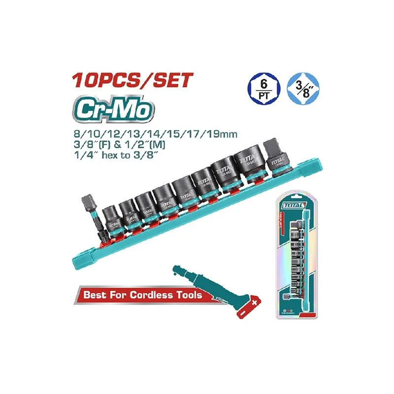 SET BUSSOLE 3/8" A PERCUSSIONE PZ 10 TOTAL