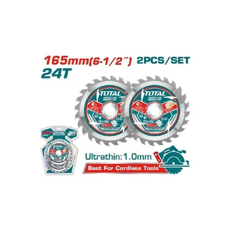 SET 2 LAME PER SEGA CIRCOLARE Ø165 TOTAL