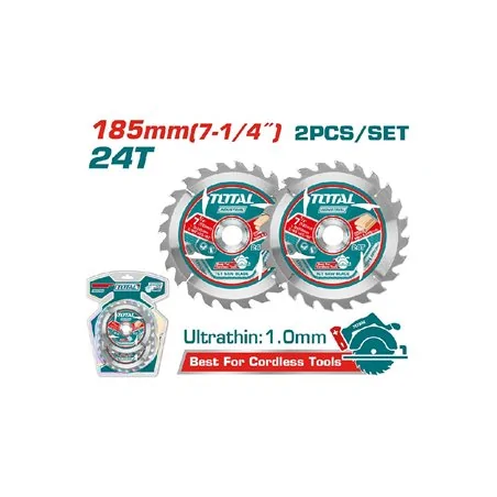 SET 2 LAME PER SEGA CIRCOLARE Ø185 TOTAL