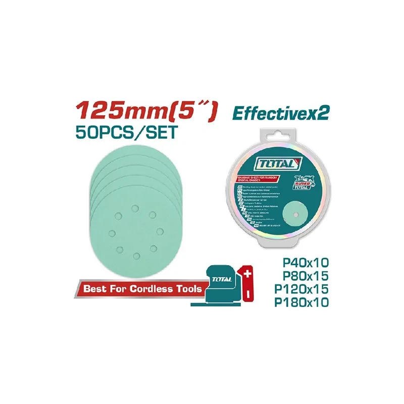 SET DISCHI PER LEVIGATRICE ORBITALE Ø125 PZ 50 TOTAL