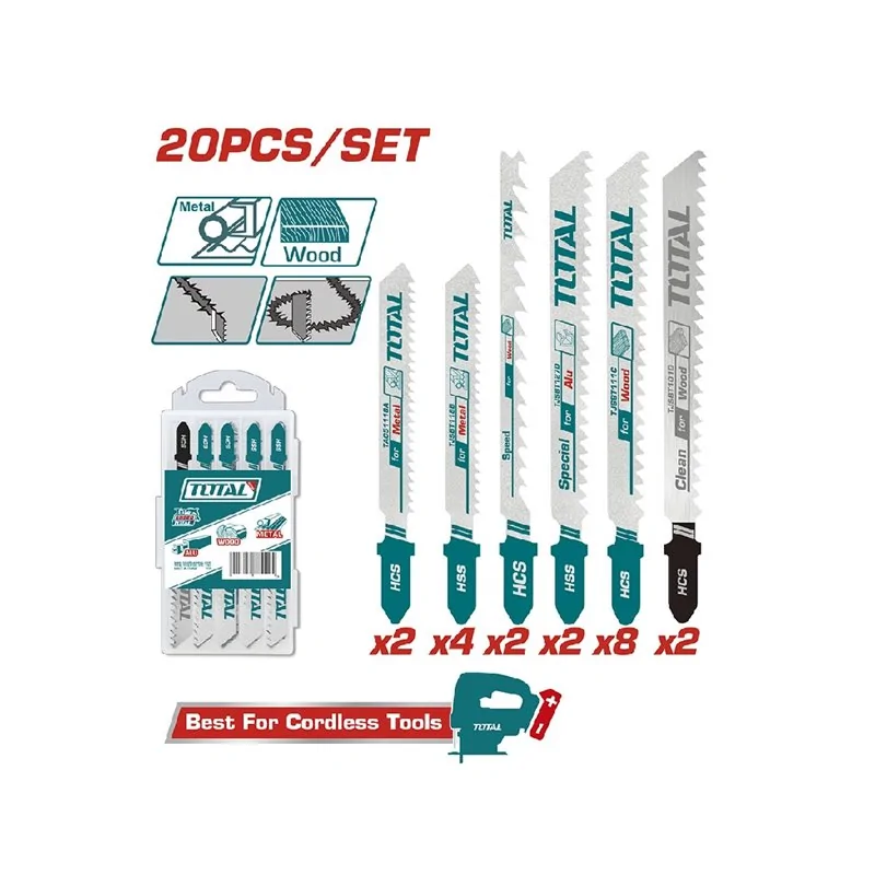 KIT LAME ASSORTITE PER SEGHETTO ALTERNATIVO LEGNO/METALLO PZ 20 TOTAL