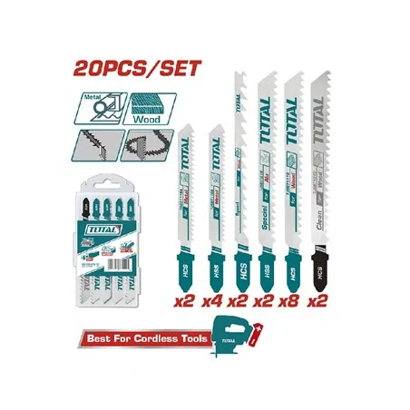 KIT LAME ASSORTITE PER SEGHETTO ALTERNATIVO LEGNO/METALLO PZ 20 TOTAL