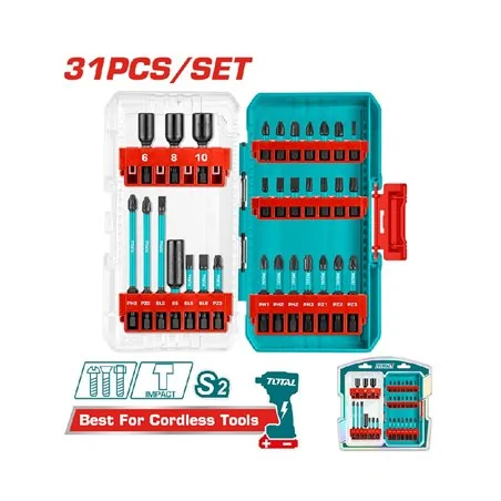 SET 31 INSERTI PER AVVITATORE A PERCUSSIONE TOTAL