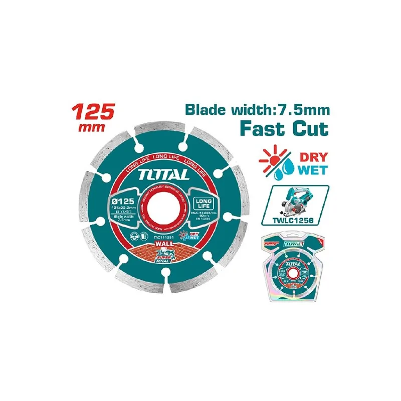 DISCO DIAMANTATO MM 125X22.2 TOTAL