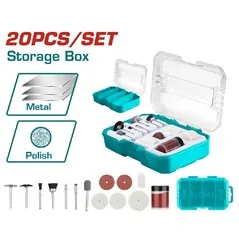 VALIGETTA ACCESSORI PER LUCIDATURA 20 PZ TOTAL