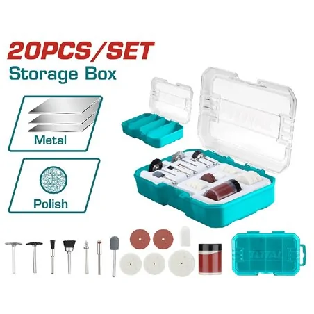 VALIGETTA ACCESSORI PER LUCIDATURA 20 PZ TOTAL